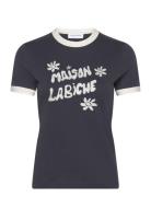 Montherlant Mlb Dandelion/Gots Tops T-shirts & Tops Short-sleeved Navy Maison Labiche Paris