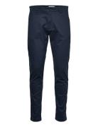 Luca Slim Twill Chino Pants - Gots/ Bottoms Trousers Chinos Navy Knowledge Cotton Apparel