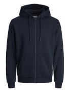 Jjebradley Sweat Zip Hood Noos Tops Sweatshirts & Hoodies Hoodies Navy Jack & J S