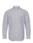 Reg Poplin Stripe Shirt Tops Shirts Casual Navy GANT