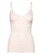 Rwbelle Sl V-Neck Elastic Top Tops T-shirts & Tops Sleeveless Pink Rosemunde