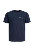 Jjgrow Tee Ss Crew Neck Jnr Tops T-Kortærmet Skjorte Navy Jack & J S