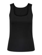 Pcneja Sl Reversible Top Noos Bc Tops T-shirts & Tops Sleeveless Black Pieces