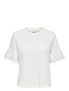 Onlpennie S/S Emb. Ub Swt Tops T-shirts & Tops Short-sleeved White ONLY