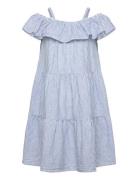 Dress Linen Off Shoulder Dresses & Skirts Dresses Casual Dresses Sleeveless Casual Dresses Blue Lindex