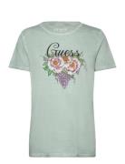 Ss Grape Vine Logo Easy Tee Tops T-shirts & Tops Short-sleeved Green GUESS Jeans