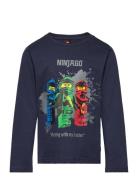 Lwtano 100 - T-Shirt L/S Tops T-shirts Long-sleeved T-Skjorte Navy LEGO Kidswear