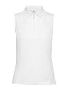 Macy Sl Polo Shirt Sport T-shirts & Tops Polos White Daily Sports