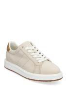 Angeline Iv Suede & Leather Sneaker Low-top Sneakers Beige Lauren Ralph Lauren