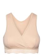 Crossover Sleeping & Nursing Bra Lingerie Bras & Tops Maternity Bras Beige Carriwell