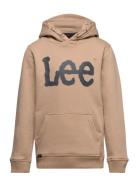 Wobbly Graphic Bb Oth Hoodie Tops Sweatshirts & Hoodies Hoodies Brown Lee Jeans