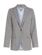 Pow Check Regular Blazer Blazers Single Breasted Blazers Grey Tommy Hilfiger