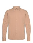 Clean Formal Stretch Shirt L/S Tops Shirts Business Beige Clean Cut Copenhagen