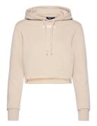 Hmllegacy Woman Cropped Hoodie Sport Sweatshirts & Hoodies Hoodies Beige Hummel