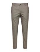 Slhslim-Liam Brwn Hounds Trs Flex B Noos Bottoms Trousers Formal Beige Selected Homme