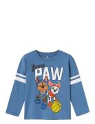 Nmmjobs Pawpatrol Ls Top Cplg Tops T-shirts Long-sleeved T-Skjorte Blue Name It