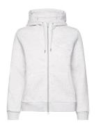 Reg Tonal Shield Zip Hoodie Tops Sweatshirts & Hoodies Hoodies Grey GANT