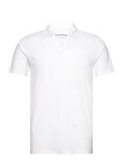 Bs Rinom Regular Fit Polo Shirt Tops Knitwear Short Sleeve Knitted Polos White Bruun & Stengade