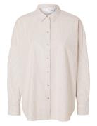 Slfnova Ls Oxford Shirt Noos Tops Shirts Long-sleeved White Selected Femme
