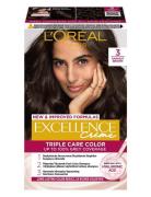 L'oréal Paris Excellence Color Cream Kit 3 Darkest Brown Beauty Women Hair Care Color Treatments Nude L'Oréal Paris