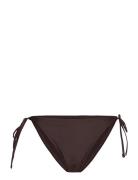 Bikini Brief Low Waist Swimwear Bikinis Bikini Bottoms Side-tie Bikinis Brown Rosemunde