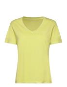 Reg Sunfaded Ss V-Neck T-Shirt Tops T-shirts & Tops Short-sleeved Yellow GANT