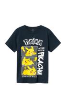 Nkmmaniander Pokemon Ss Top Box Noos Sky Tops T-Kortærmet Skjorte Navy Name It