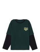 Nkmkelias Ls Loose Top Tops T-shirts Long-sleeved T-Skjorte Green Name It