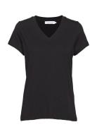 Solly V-N T-Shirt 205 Tops T-shirts & Tops Short-sleeved Black Samsøe Samsøe