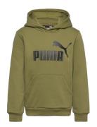 Ess Big Logo Hoodie Fl B Sport Sweatshirts & Hoodies Hoodies Green PUMA