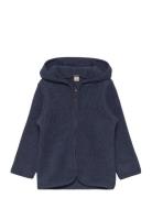 Jacket Ears Cotton Fleece  Outerwear Fleece Outerwear Fleece Jackets Blue Huttelihut