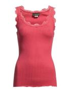 Rwbabette Sl U-Neck Long Lace Top Tops T-shirts & Tops Sleeveless Pink Rosemunde