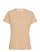 Solly Tee Solid 205 Tops T-shirts & Tops Short-sleeved Beige Samsøe Samsøe