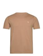 Custom Slim Fit Jersey Crewneck T-Shirt Designers T-Kortærmet Skjorte Beige Polo Ralph Lauren