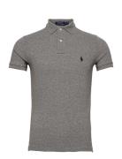 Custom Slim Fit Mesh Polo Shirt Tops Polos Short-sleeved Grey Polo Ralph Lauren