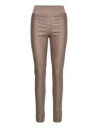 Fqshantal-Pa-Cooper Bottoms Trousers Leather Leggings-Bukser Brown FREE/QUENT