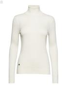 Silk-Blend Roll Neck Tops Knitwear Turtleneck White Lauren Ralph Lauren