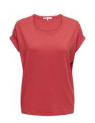 Onlmoster S/S O-Neck Top Noos Jrs Tops T-shirts & Tops Short-sleeved Red ONLY