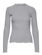 Candacekb Ls Tee Tops T-shirts & Tops Long-sleeved Grey Karen By Simonsen