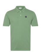 Toke Basic Badge Polo - Gots/Vegan Tops Polos Short-sleeved Green Knowledge Cotton Apparel