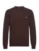 Crew Neck Lambswool Blend Jumper Tops Knitwear Round Necks Brown Lyle & Scott