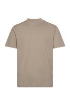 Slhcolman Ss O-Neck Tee Noos Tops T-Kortærmet Skjorte Brown Selected Homme