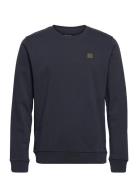 Basic Organic Crew Tops Sweatshirts & Hoodies Sweatshirts Blue Clean Cut Copenhagen