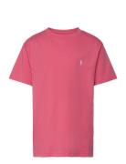 Cotton Jersey Crewneck Tee Tops T-Kortærmet Skjorte Pink Ralph Lauren Kids