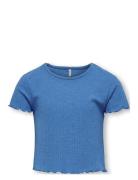 Kognella S/S O-Neck Top Noos Jrs Tops T-Kortærmet Skjorte Blue Kids Only