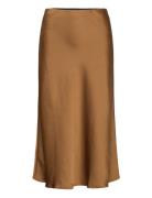 Yaspastella Hw Midi Skirt - Noos Knælang Nederdel Brown YAS