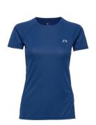 Women Core Running T-Shirt S/S Sport T-shirts & Tops Short-sleeved Blue Newline