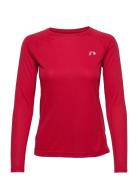 Women Core Running T-Shirt L/S Sport T-shirts & Tops Long-sleeved Red Newline
