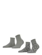 Mini Flower Sso 2P Lingerie Socks Footies-ankle Socks Grey Esprit Socks