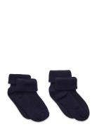 Baby Rib Sock W. Fold  Socks & Tights Baby Socks Black Minymo